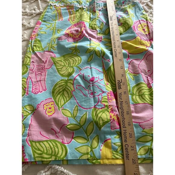 Lilly Pulitzer San Diego Zoo Animals Pencil Skirt Sz 4 Lions Elephants Pandas - Picture 10 of 12